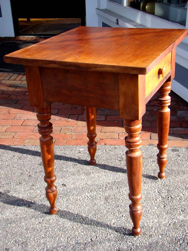 An American Cherry nightstand with Tiger Maple drawer circa 1850 — image 2